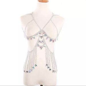 Rhinestone Body Chain Top Bra Party / Festival